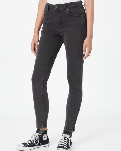 Skinny fit traperice Pulz Jeans crna
