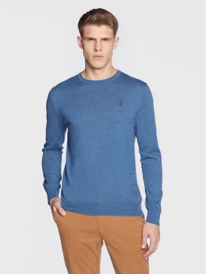 Пуловер slim Polo Ralph Lauren синьо