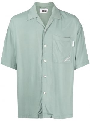 Chemise brodée Izzue vert