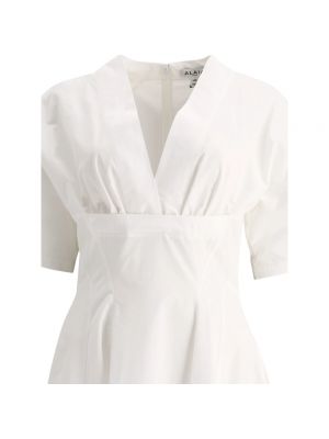 Vestido midi de algodón Alaïa blanco