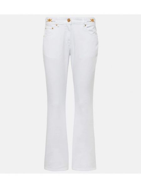 Bootcut džínsy Versace biela