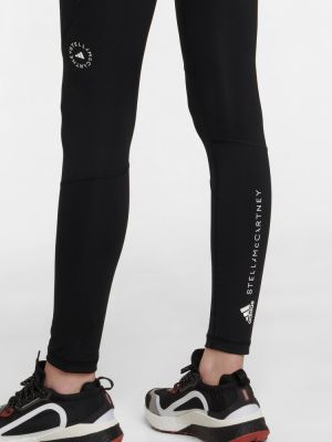 Magas derekú sport nadrág Adidas By Stella Mccartney fekete