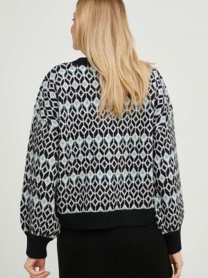 Gyapjú pulóver Answear Lab fekete