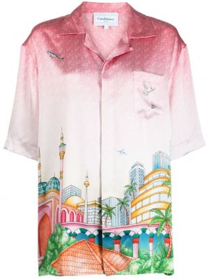 Seiden hemd Casablanca pink