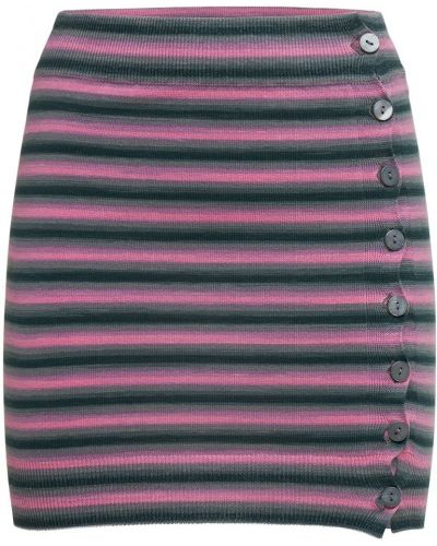 Плетена памучна мини пола Gimaguas розово