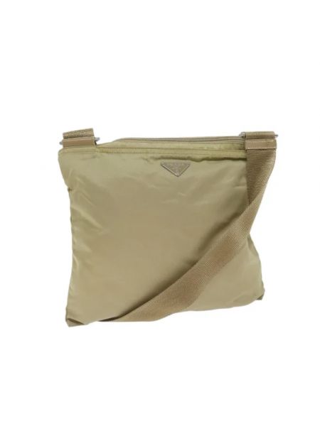 Retro nylon schultertasche mit taschen Prada Vintage beige