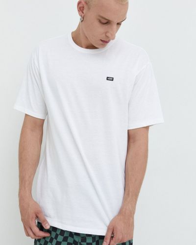 Koszulka bawełniana Vans biała