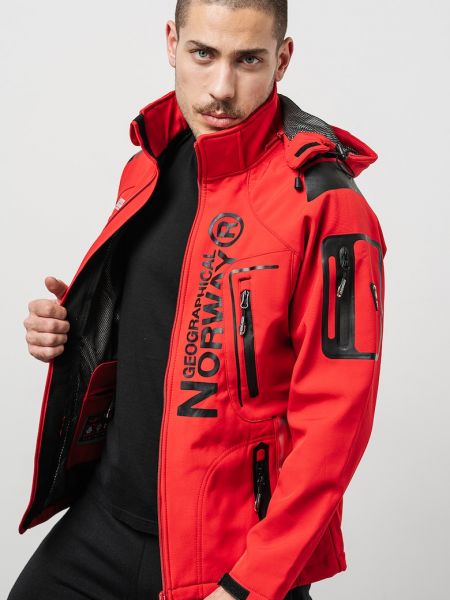 Куртка с капюшоном Geographical Norway красная