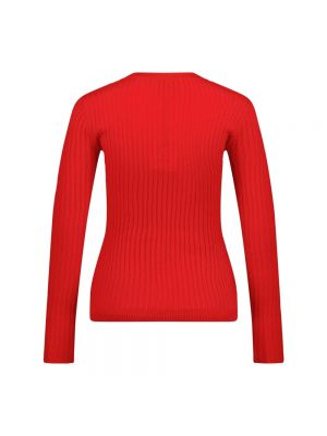 Jersey de cachemir a rayas de tela jersey Kujten rojo