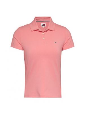 Polo slim Tommy Jeans rose