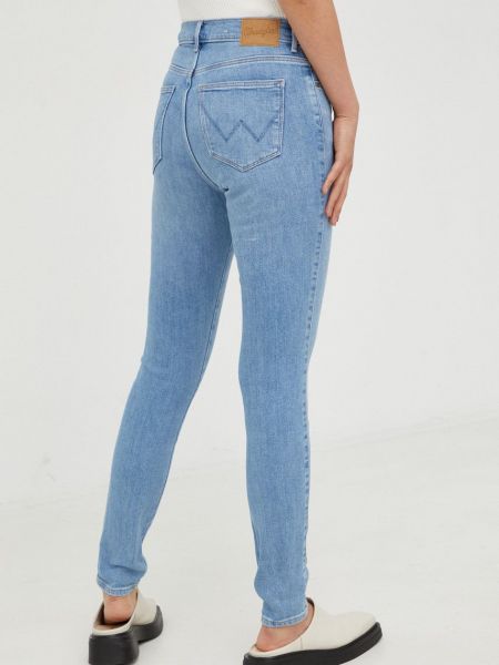 Skinny džíny s vysokým pasem Wrangler modré