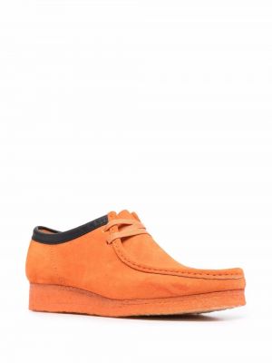 Zapatos derby de ante Clarks naranja