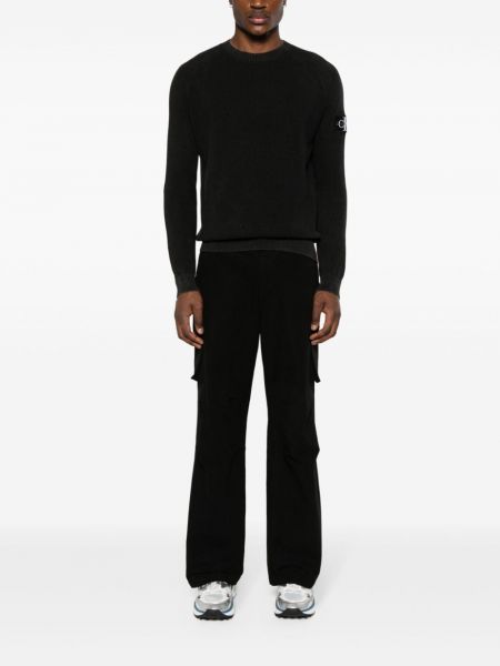 Medvilninis megztinis Calvin Klein Jeans juoda