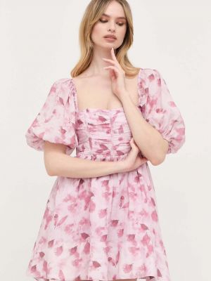 Mini ruha Bardot rózsaszín
