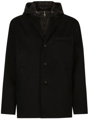 Bunda s kapucí Dolce & Gabbana černá