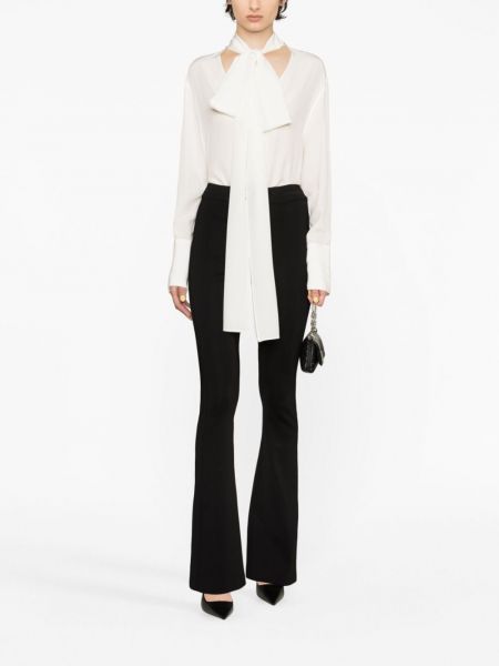 Jedwabna bluzka z kokardką Givenchy biała