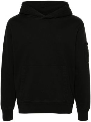 Fleece hoodie aus baumwoll C.p. Company schwarz