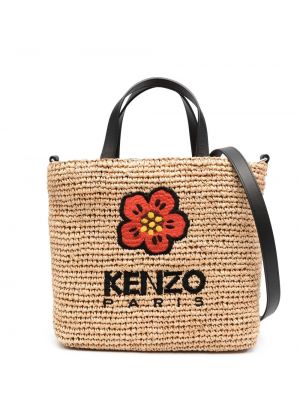 Kvetinová nákupná taška Kenzo béžová