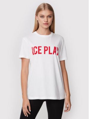 T-shirt large Ice Play blanc