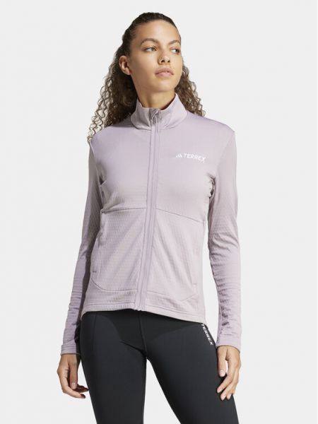 Fliso džemperis slim fit Adidas violetinė