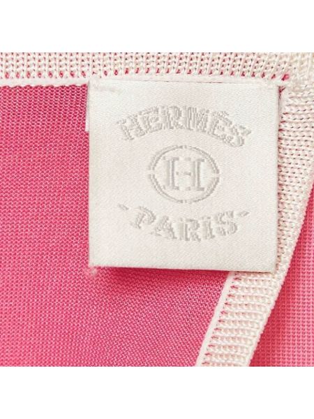 Bufanda de seda Hermès Vintage rosa