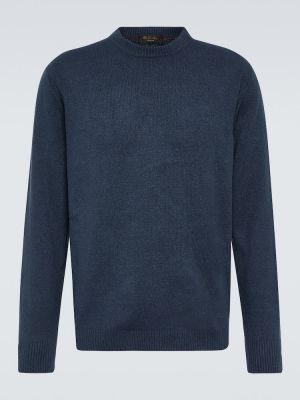Jedwabny sweter Loro Piana niebieski