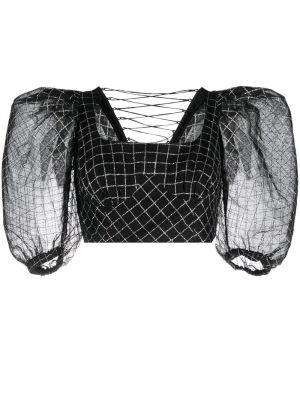 Bluza s karirastim vzorcem Anouki črna