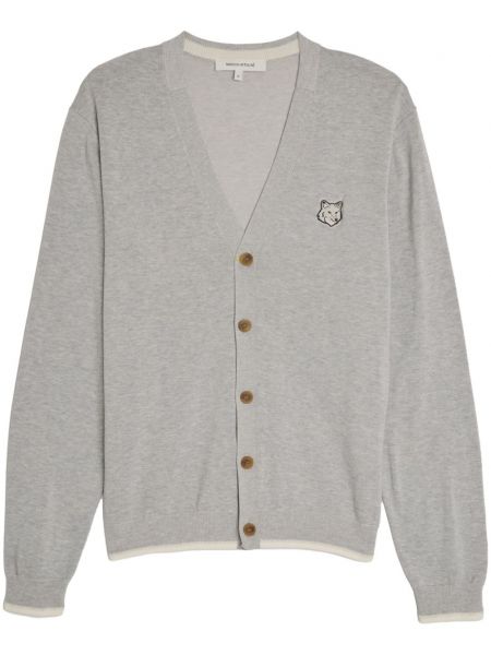 Cardigan en coton Maison Kitsuné gris