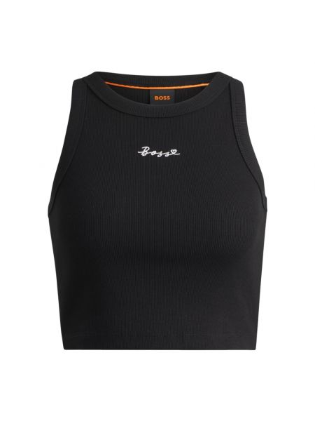 Slim fit tank top aus baumwoll Hugo Boss schwarz