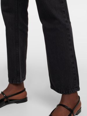 Straight leg jeans a vita bassa Re/done nero