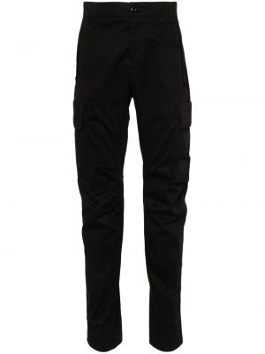Pantalon cargo en velours côtelé avec applique C.p. Company noir