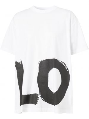 T-shirt à imprimé oversize Burberry blanc
