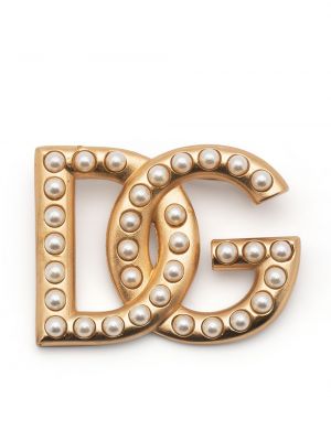 Brož s perlami Dolce & Gabbana zlatá
