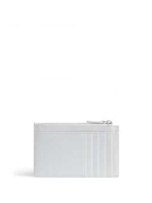 Kožená peněženka s potiskem Balenciaga bílá