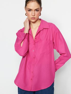 Oversize риза розово Trendyol