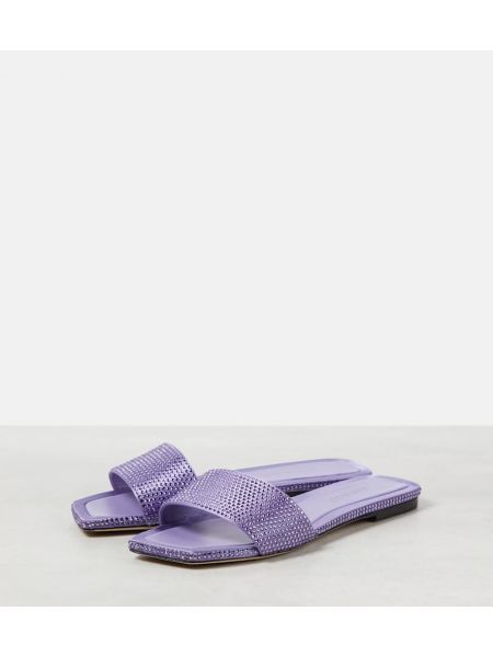 Mules de raso Jimmy Choo violeta