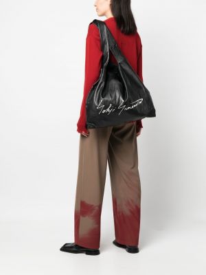 Shopper handtasche mit print Discord Yohji Yamamoto schwarz