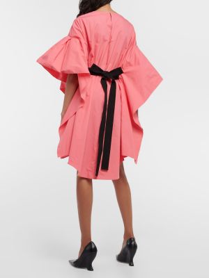 Βαμβακερή φόρεμα Roksanda ροζ