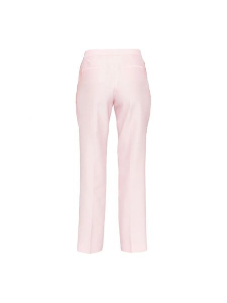 Pantalones con pliegue planchado de lana de seda Fabiana Filippi rosa