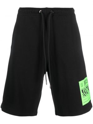 Shorts de sport en coton Just Cavalli noir