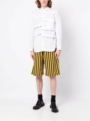 Gestreifte shorts aus baumwoll mit print Comme Des Garçons Homme Plus schwarz