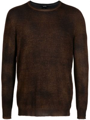 Кашмирен пуловер с кръгло деколте Avant Toi кафяво
