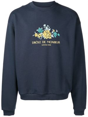 Trykt bomull sweatshirt Drôle De Monsieur blå