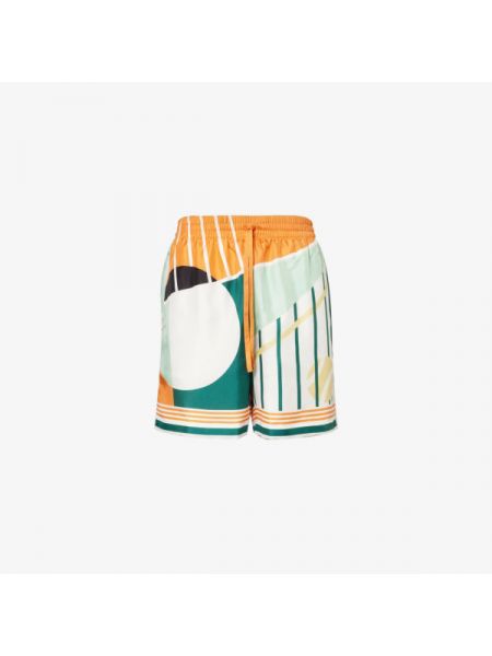 Шелковые шорты с принтом с абстрактным узором Casablanca