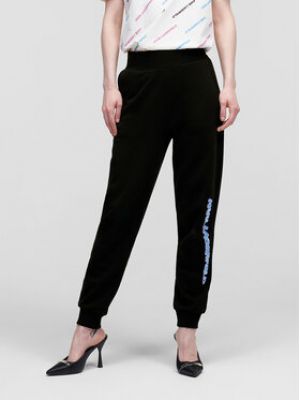 Pantaloni sport Karl Lagerfeld negru