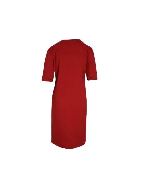 Vestido de lana Bottega Veneta Vintage rojo