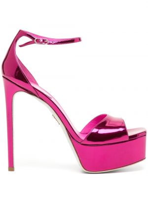 Sandale cu platformă Rene Caovilla roz