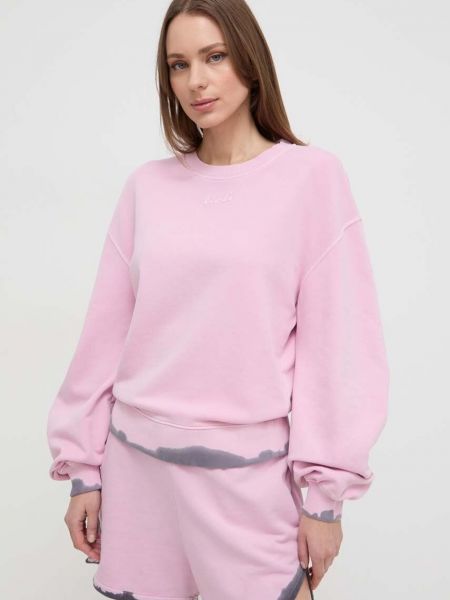Bluza bawełniana Pinko różowa