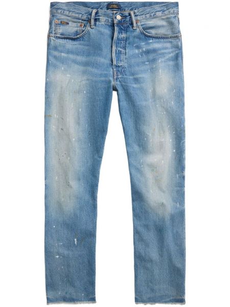 Obnosené džínsy s rovným strihom Polo Ralph Lauren modrá