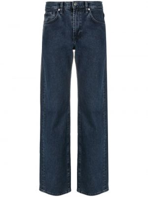 Straight fit džíny s vysokým pasem 7 For All Mankind modré